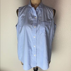 LAUREN RALPH LAUREN blue and white striped top!